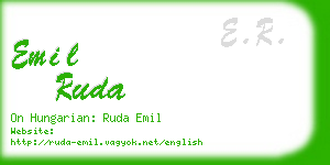 emil ruda business card